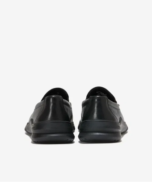 Мужские лоферы из натуральной кожи Grand Plus Cole Haan чёрные — фото 4