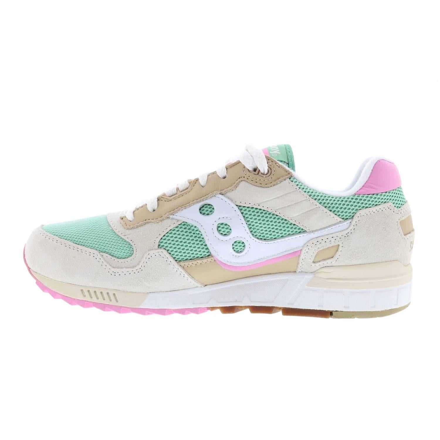 Мужские кроссовки Shadow 5000 Essential в бело-оливково-розовом цвете SAUCONY — фото 2