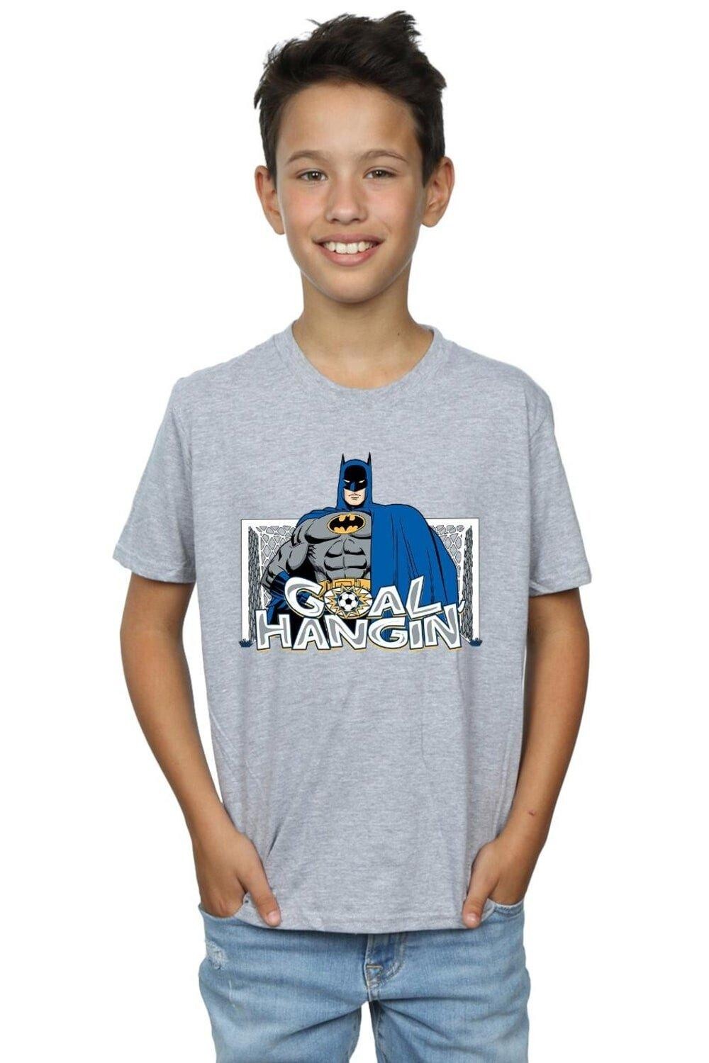 

Футболка с надписью Batman Football Goal DC Comics, серый