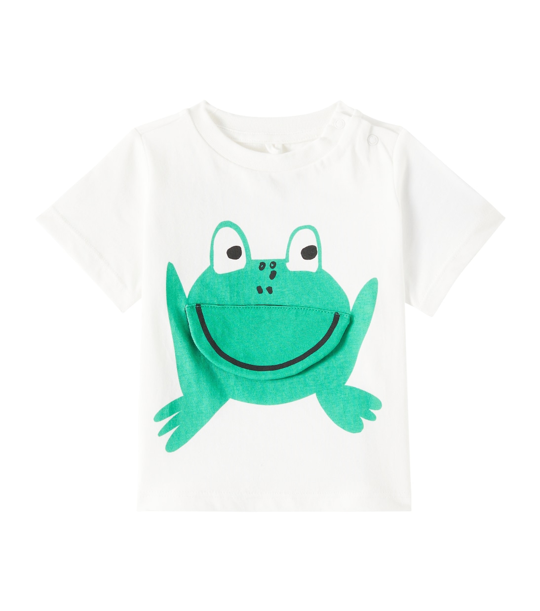 

Футболка из хлопкового трикотажа с принтом для малышей Stella McCartney Kids, слоновая кость