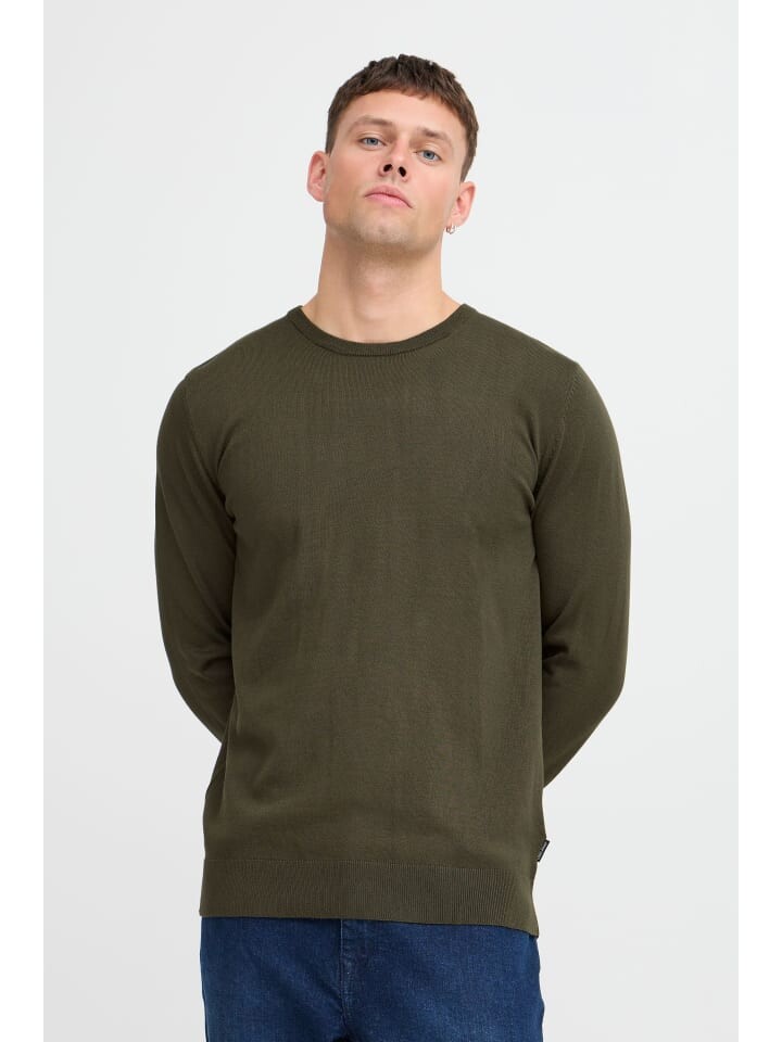 

Пуловер BLEND Strickpullover BHPullover 20718169 schlichter Strickpullover, оливковый