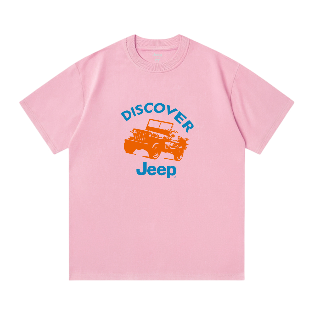 

Футболка с круглым вырезом для школьников Jeep, sky розовый