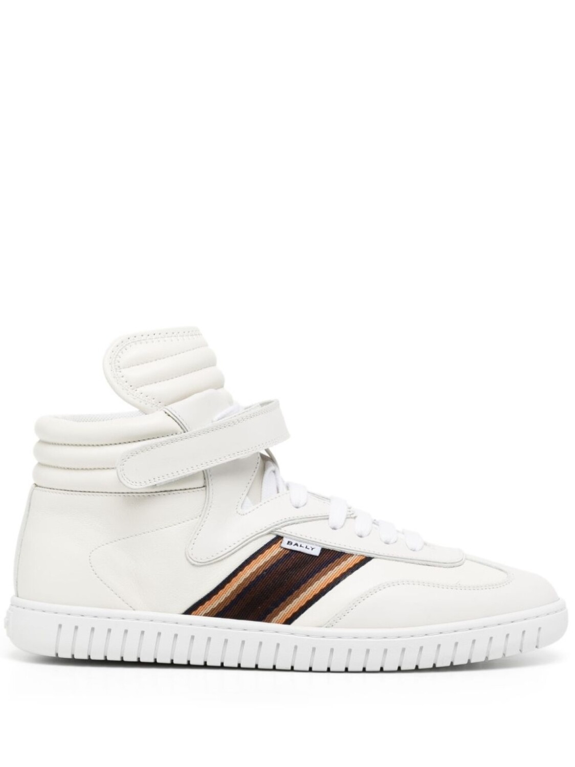 

Высокие кроссовки с полосками Bally, белый