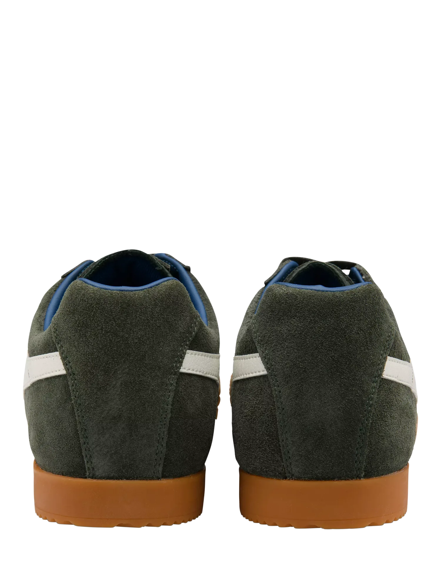 Замшевые кроссовки Harrier на шнуровке Gola, Dark Khaki Off White — фото 4