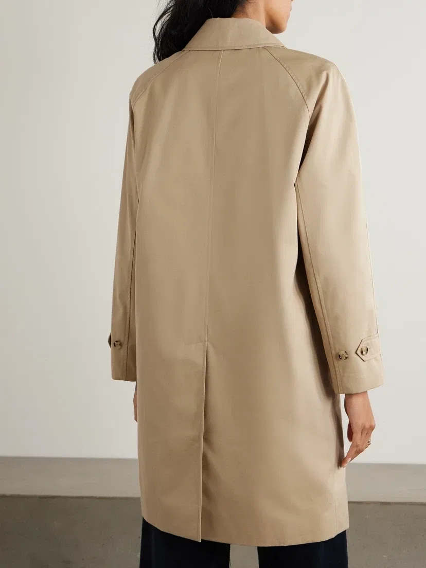Пальто Camden из органического хлопкового габардина BURBERRY, бежевый — фото 4