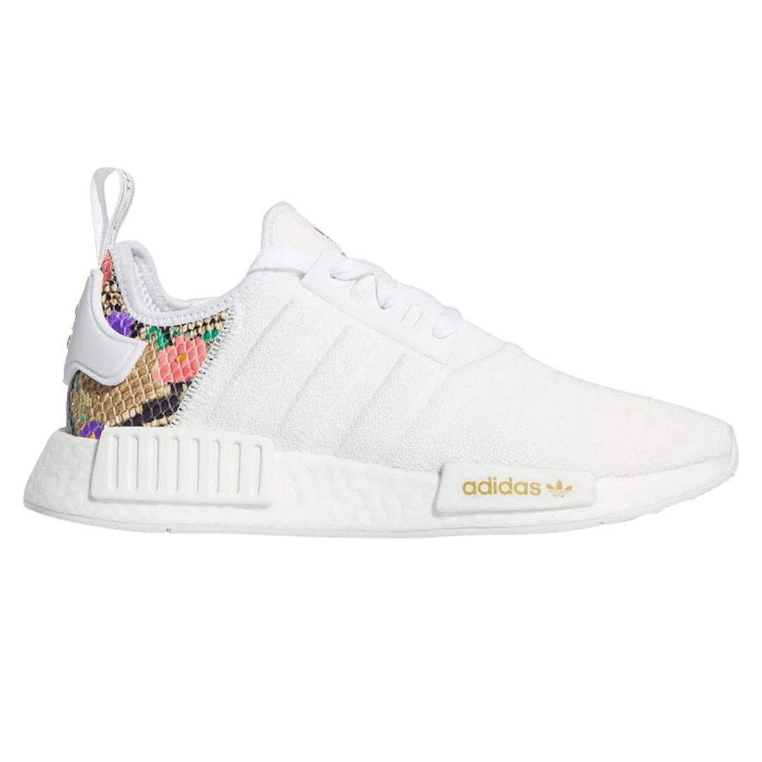 Кроссовки nmd r1 с цветочным принтом e Adidas, белый
