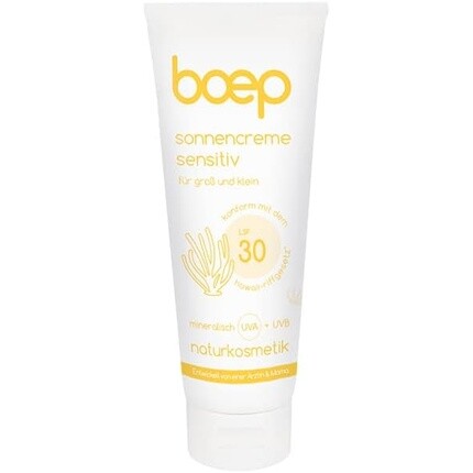 

Boep Sun Cream Sensitive Perfume SPF 30 Минеральная защита от солнца для младенцев Детей и взрослых с чувствительной кожей Веганский солнцезащитный крем для коралловых рифов Натуральная косметика 100 мл