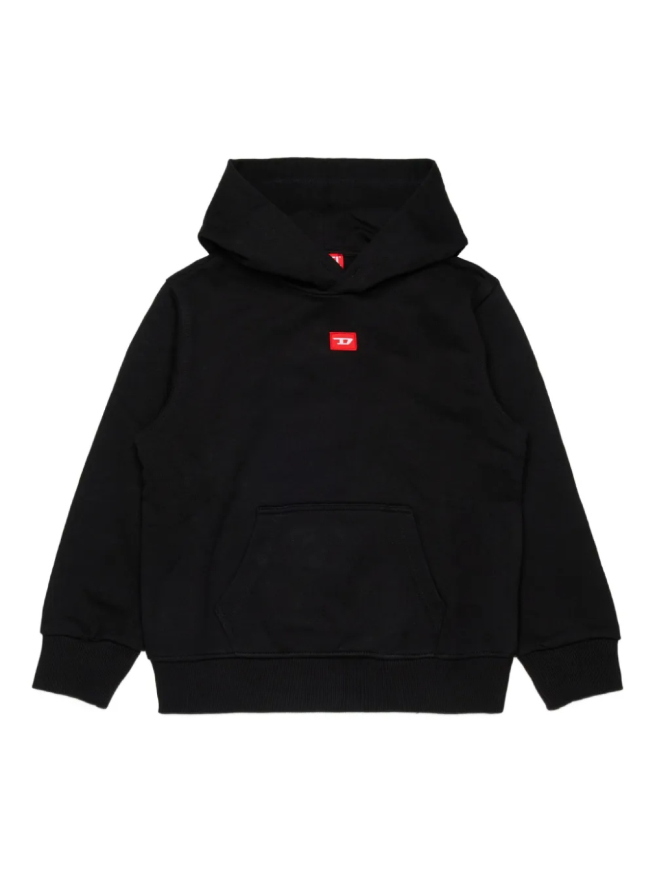 

Diesel Kids Sxginhood Over толстовка с капюшоном и нашивкой-логотипом, черный