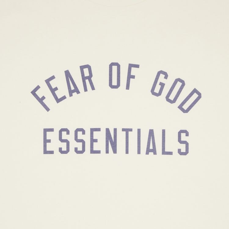Футболка Fear of God Essentials Jersey Crewneck Tee Shell, кремовый — фото 3