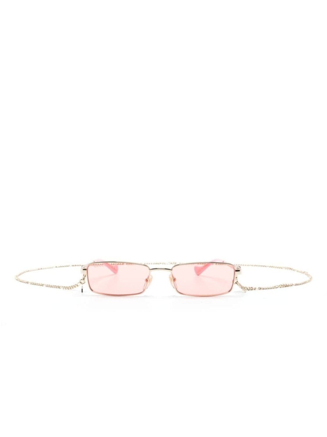 

Gucci Eyewear солнцезащитные очки в прямоугольной оправе, золотистый