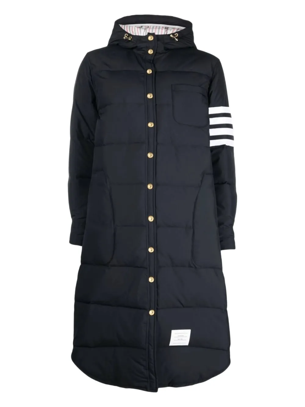 

Пальто с капюшоном Thom Browne, черный
