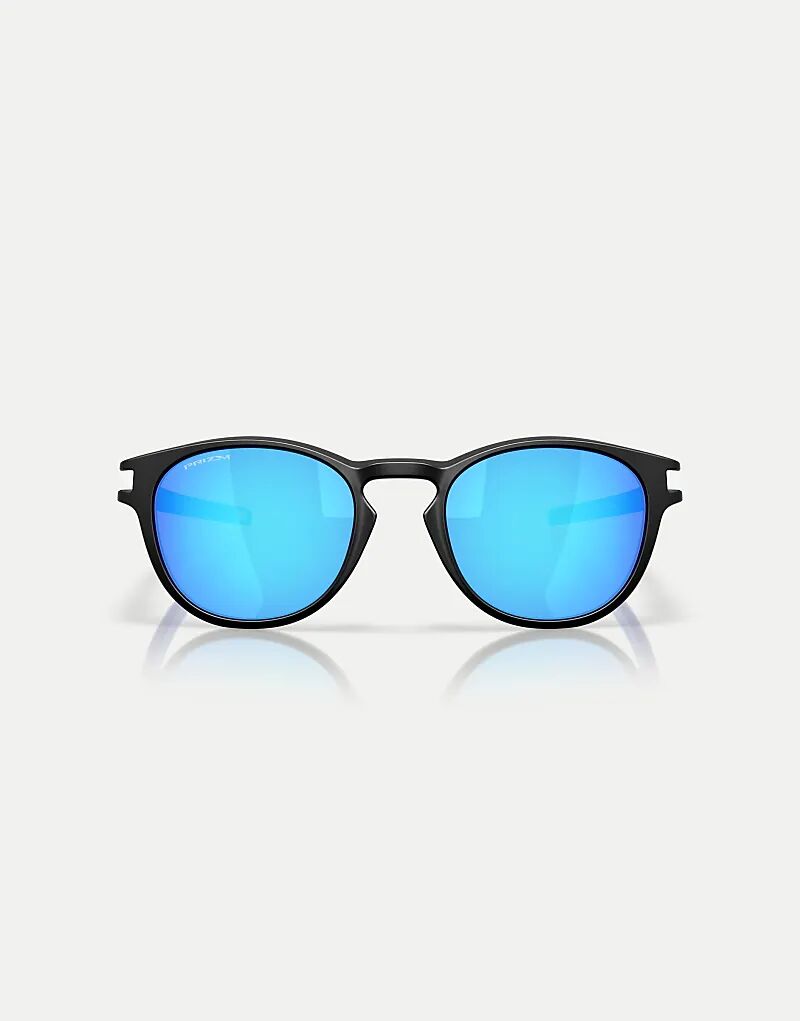 

Солнцезащитные очки Oakley Latch из коллекции Fathom круглые с синими зеркальными линзами матово-черного цвета
