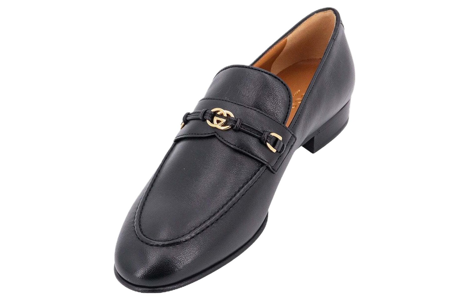 Лоферы женские Gucci Interlocking G, черный — фото 3