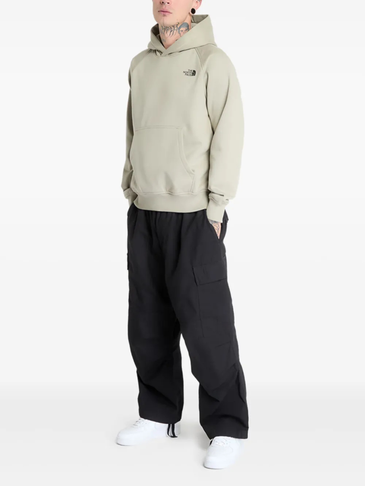 

The North Face худи Raglan Redbox, серый