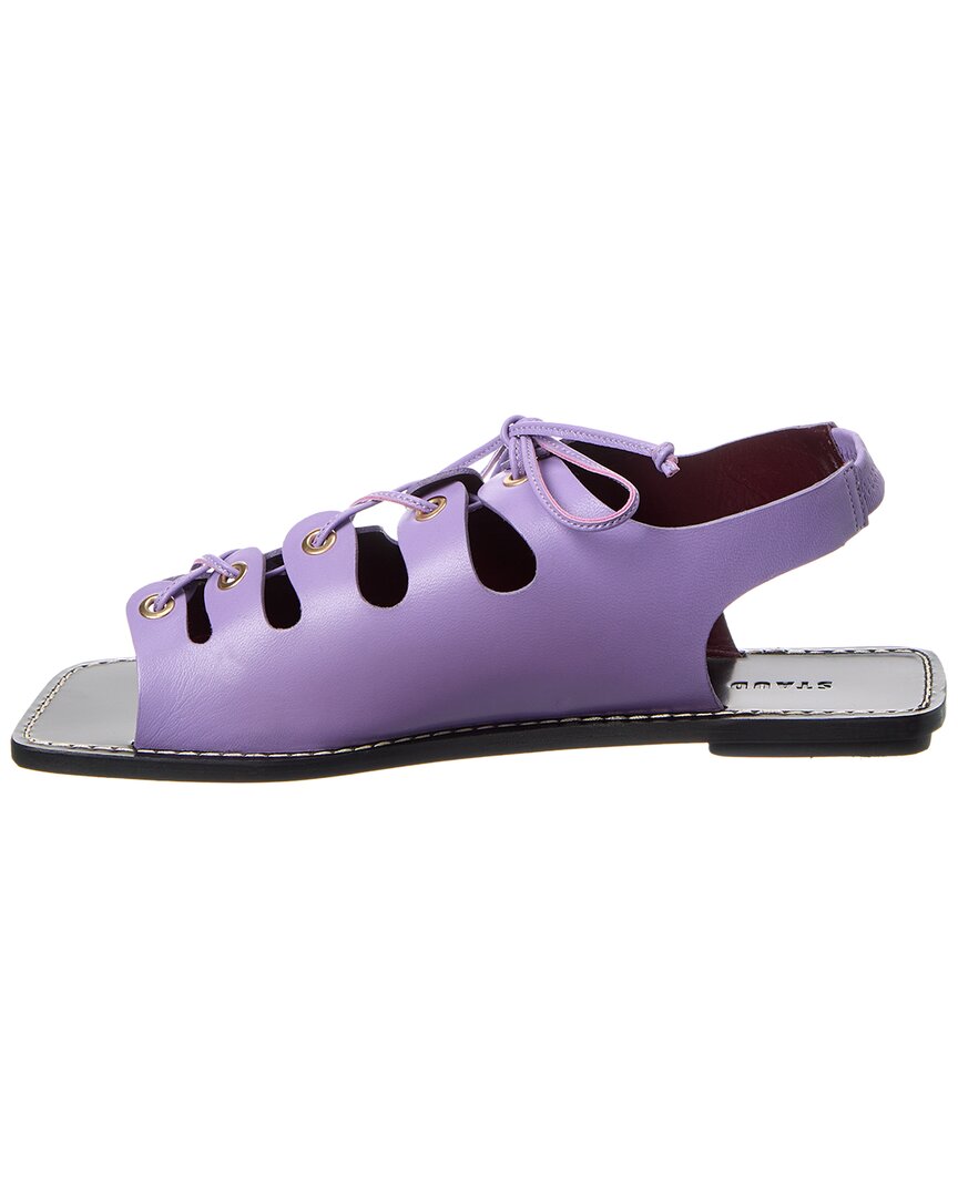 STAUD Quinn Leather Sandal, фиолетовый — фото 2