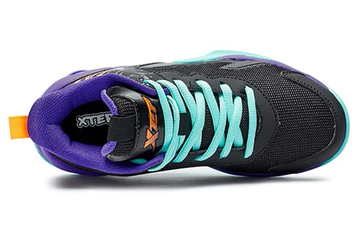 Кроссовки XTEP Kids Lifestyle Shoes GS Mid-top Black/Green — фото 3