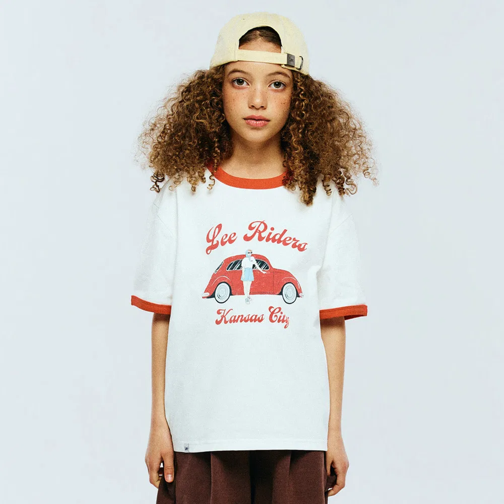 Детская футболка Sorona Old Car Graphic, красная, от Lee Kids