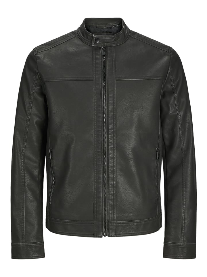 

Кожаная куртка Jack & Jones, черный