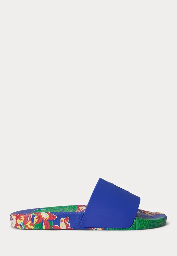 Сланцы Polo Ralph Lauren Floral Print Slide, тропический королевский синий