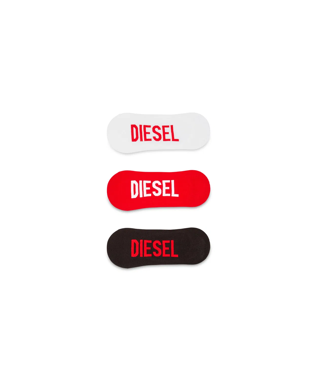 Носки-следы Diesel 3 пары, хлопок, чёрный