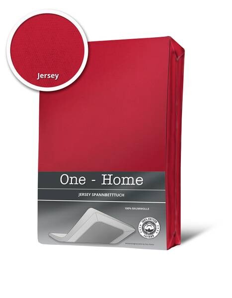 

Простынь на подгонке One-Home Jersey rot 200x200 cm, 200x25x200 см, красный