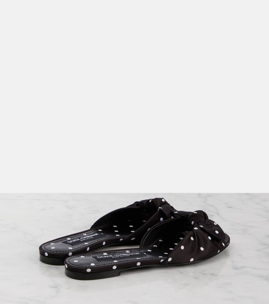 Сатиновые мюли в горошек Dolce&Gabbana, Pois Picc 0,5 F.Nero — фото 3