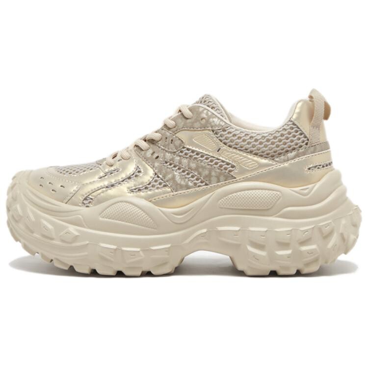 

Кроссовки женские толстые низкие Basto, цвет Gold/Gray