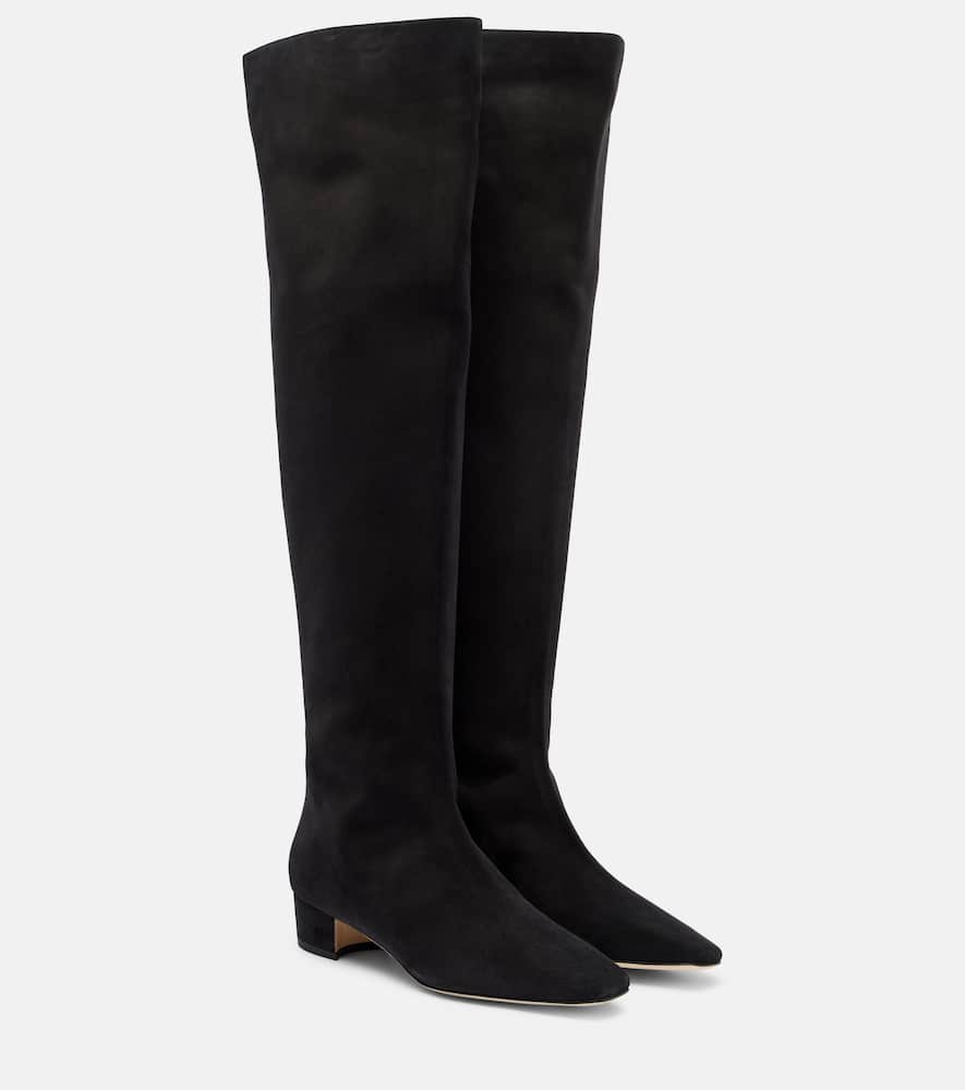 Ботильоны Gore suede до колена Manolo Blahnik, 0015 Blck