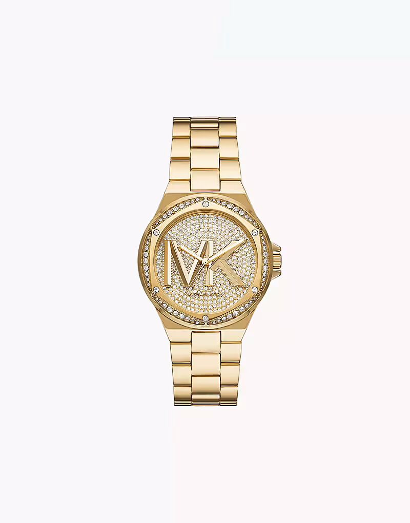 

Женские часы Michael Kors Lennox с тремя стрелками, из нержавеющей стали золотистого оттенка — ЗОЛОТО