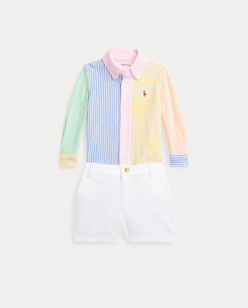 

Baby Boy Хлопковая рубашка и шорты Polo Ralph Lauren, многоцветный