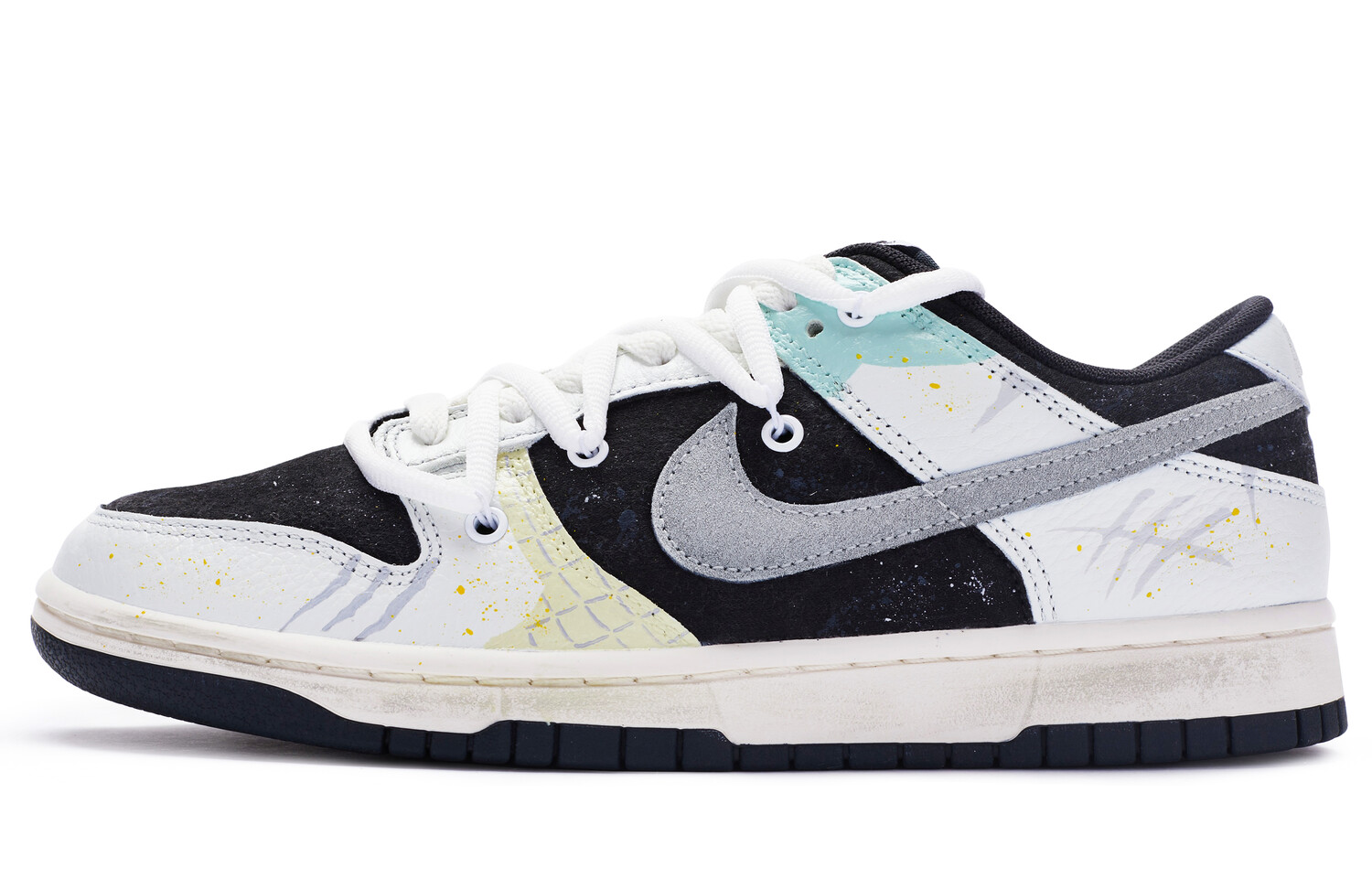 

Кроссовки Nike Dunk Skateboard Shoes Men Low-Top Yellow/Cyan