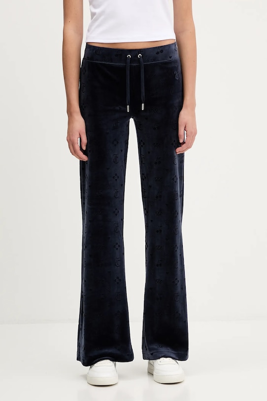 

Бархатные спортивные штаны monogram lisa Juicy Couture, темно-синий