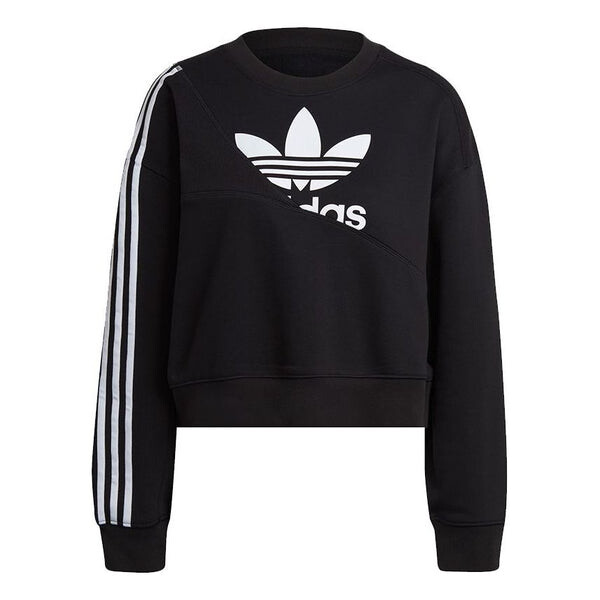 

Толстовка (WMNS) Adidas Originals Splicing Logo Sweatshirt 'Black', черный