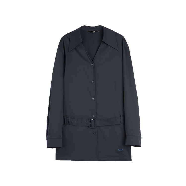

ELLE Рубашка Women's Navy Blue Lapel Moderate
