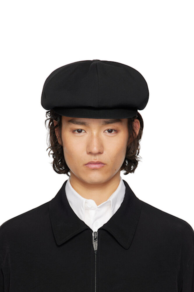 

Черная шерстяная габардиновая шапка YOHJI YAMAMOTO