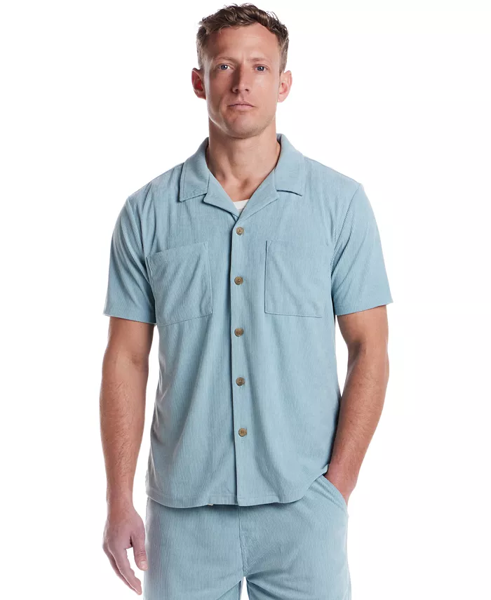 

Мужская классическая рубашка на пуговицах из вельвета Camp Shirt Weatherproof Vintage, синий