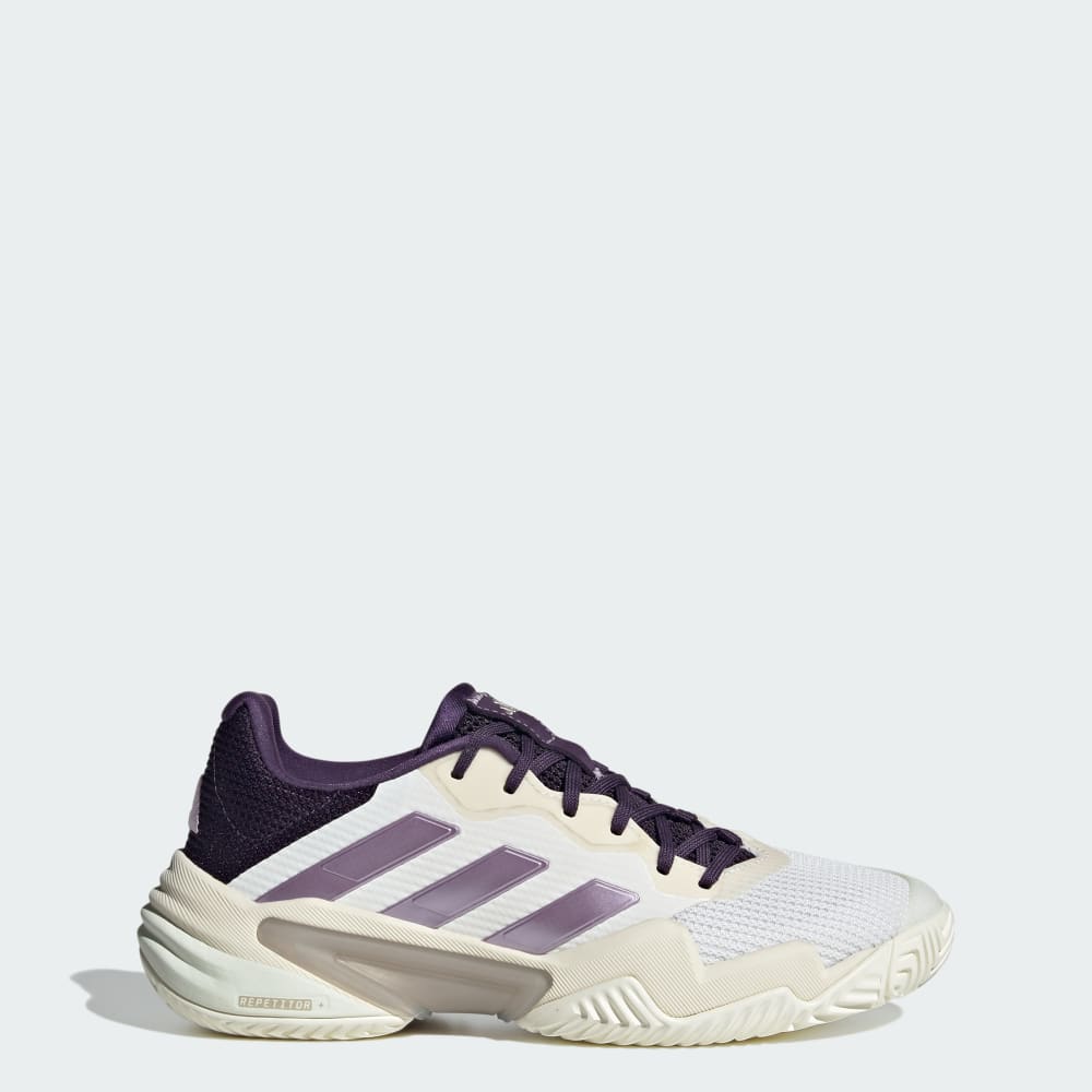 Кроссовки Adidas Barricade 13 Tennis Shoes, цвет Core White/Powder Plum/Aurora Plum