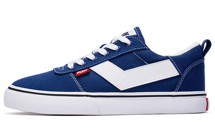 

Кроссовки PONY Skate Skateboarding Shoes Unisex Low-top Blue/White, синий/белый