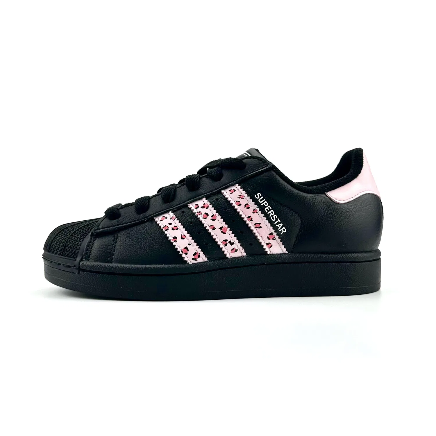 Кроссовки Superstar 2 Leopard Print Sweetheart Leather Abrasion Resistant Support Low top Adidas Originals, Pink