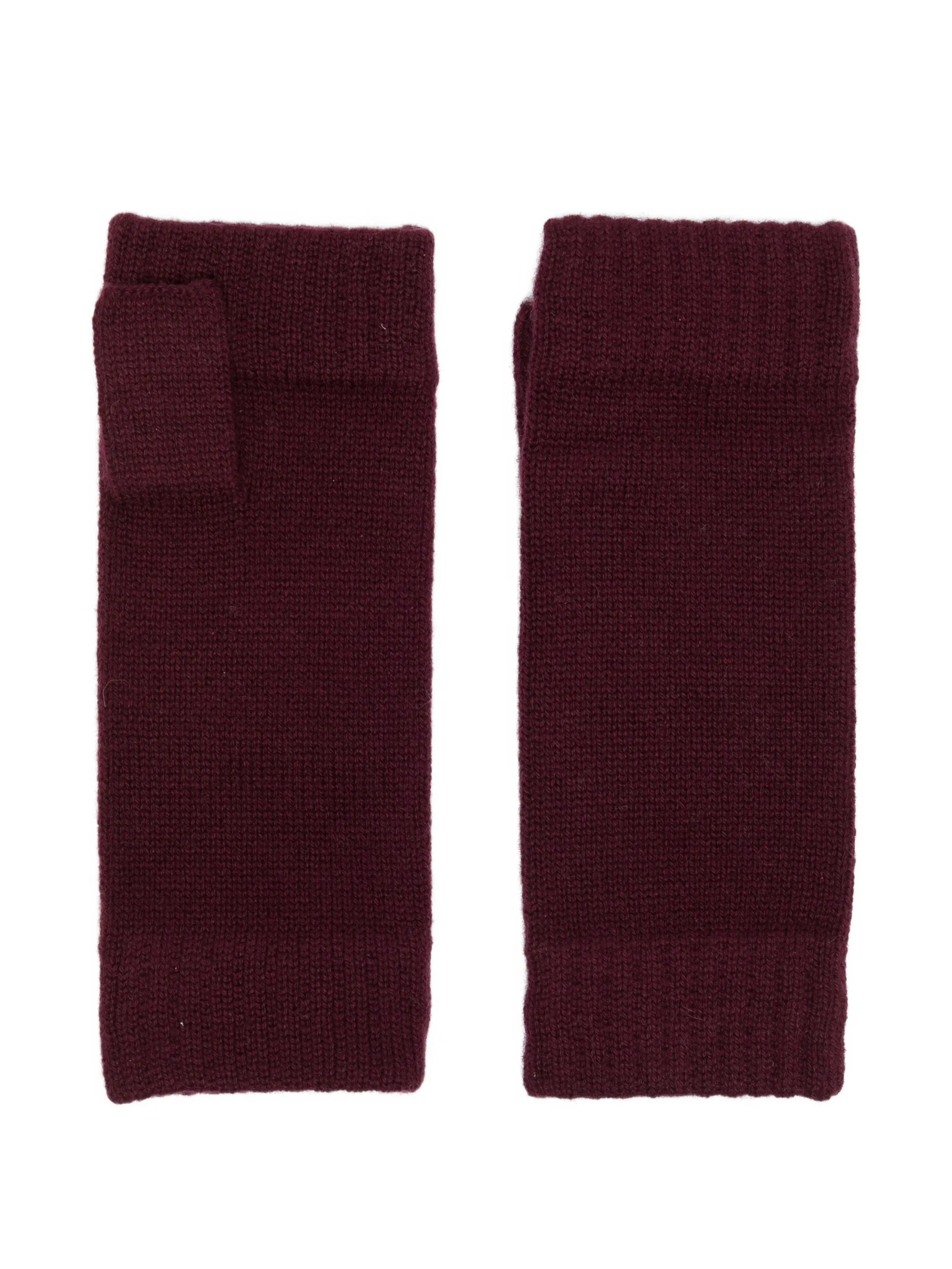 

Кашемировые перчатки-митенки N.Peal, красный