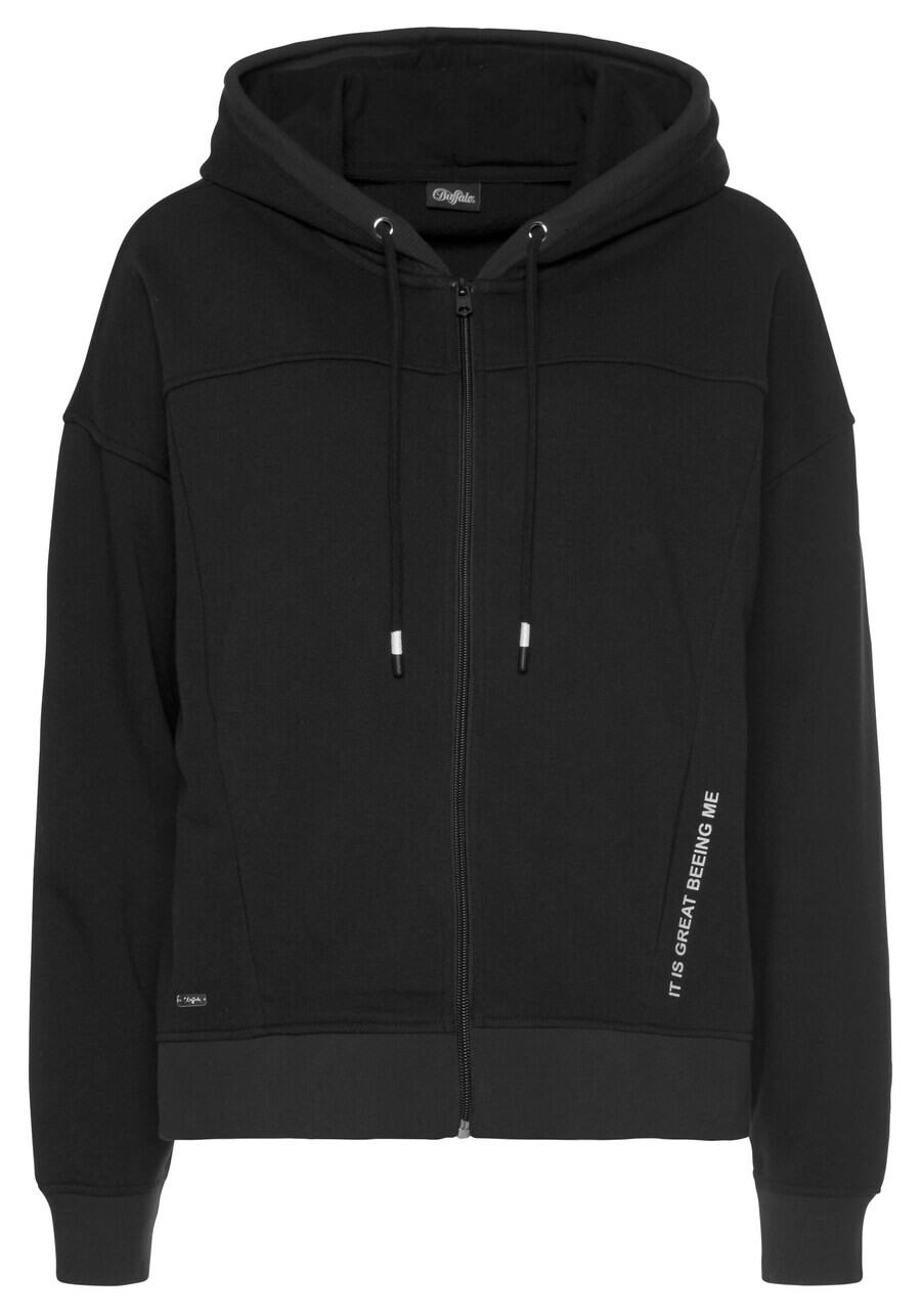 

Толстовка с капюшоном на молнии BUFFALO Zip-Up Hoodie, черный