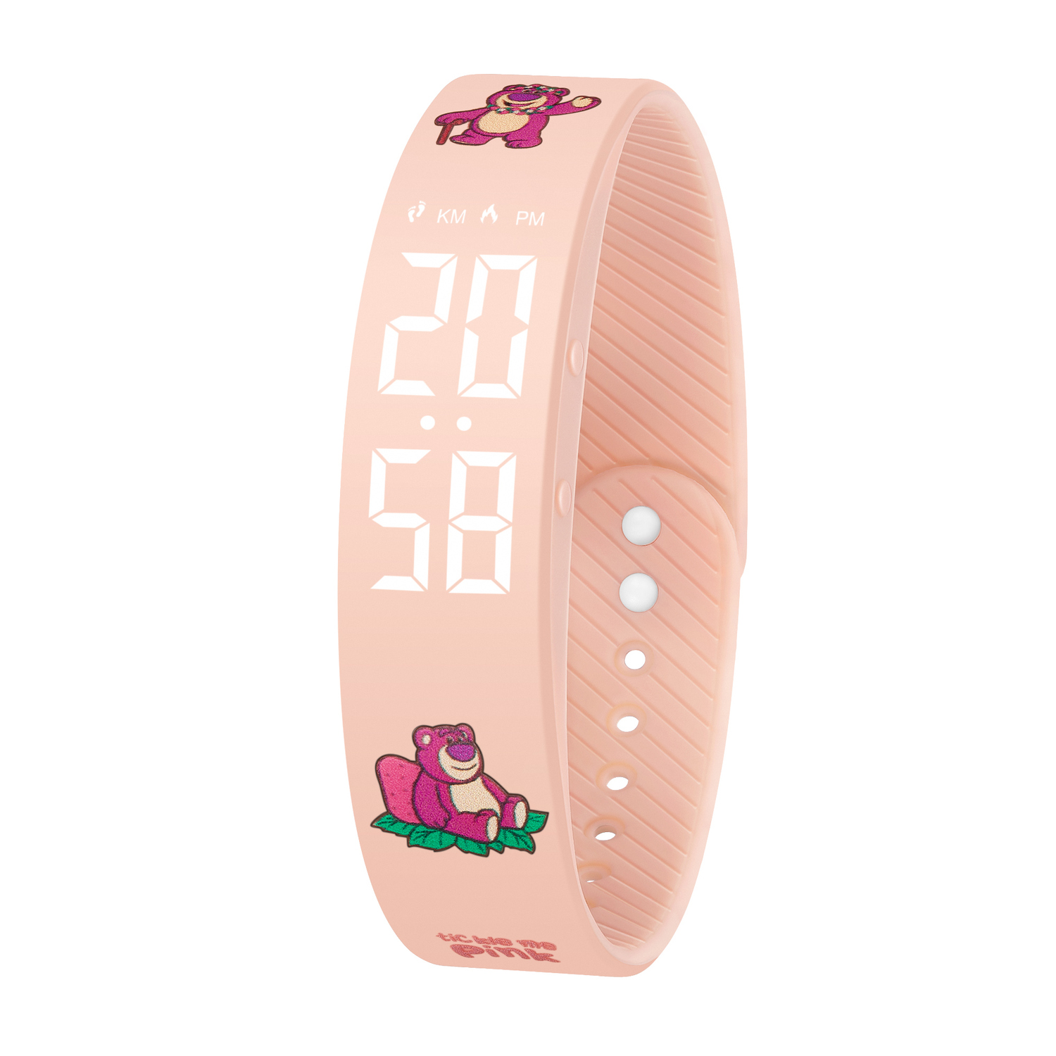 

Disney Часы Strawberry Bear Series Smart Movement Silicone Strap Watch Unisex Black Dial