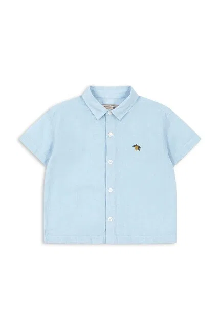 Рубашка детская хлопковая Fran Shirt GOTS Konges Sløjd, синий