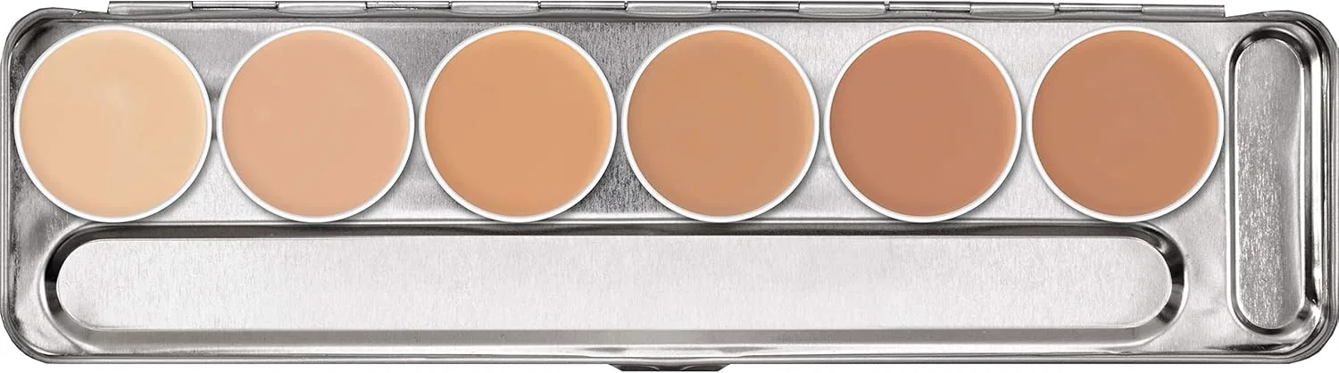 Палитра для макияжа Kryolan Camouflage Plastic Makeup Palette 6 цветов, 20 г Kryolan
