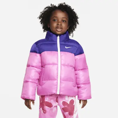 

Куртка Nike Colorblock Puffer Jacket Toddler Jacket, цвет Playful Pink