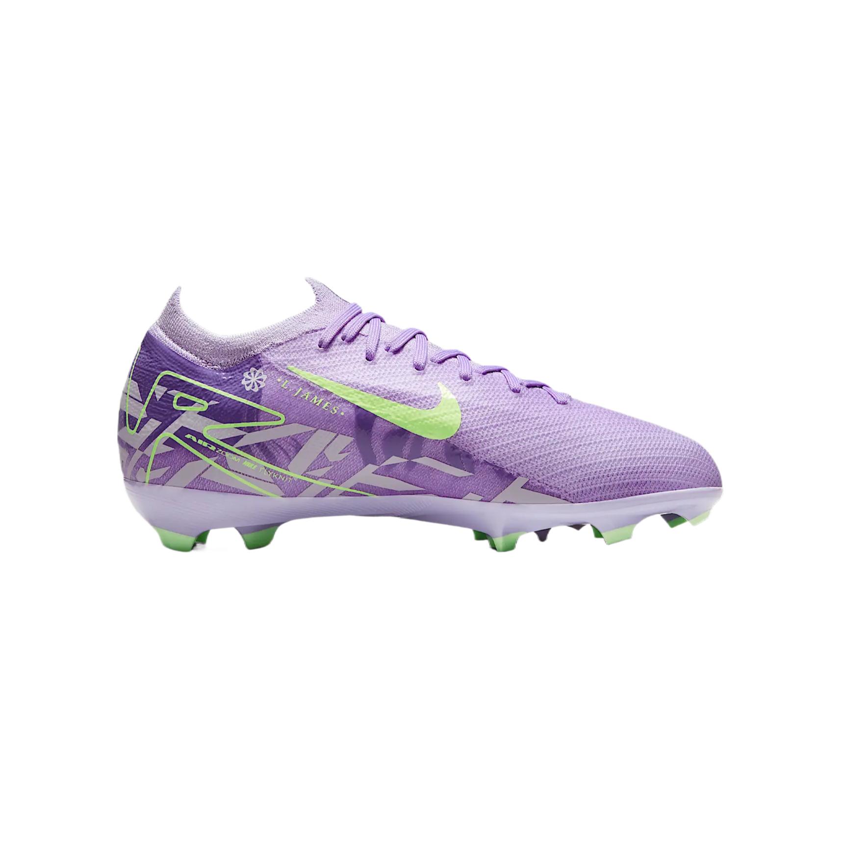 Nike Mercurial vapor 16 pro нескользящие износостойкие низкие детские футбольные бутсы purple kids — фото 2