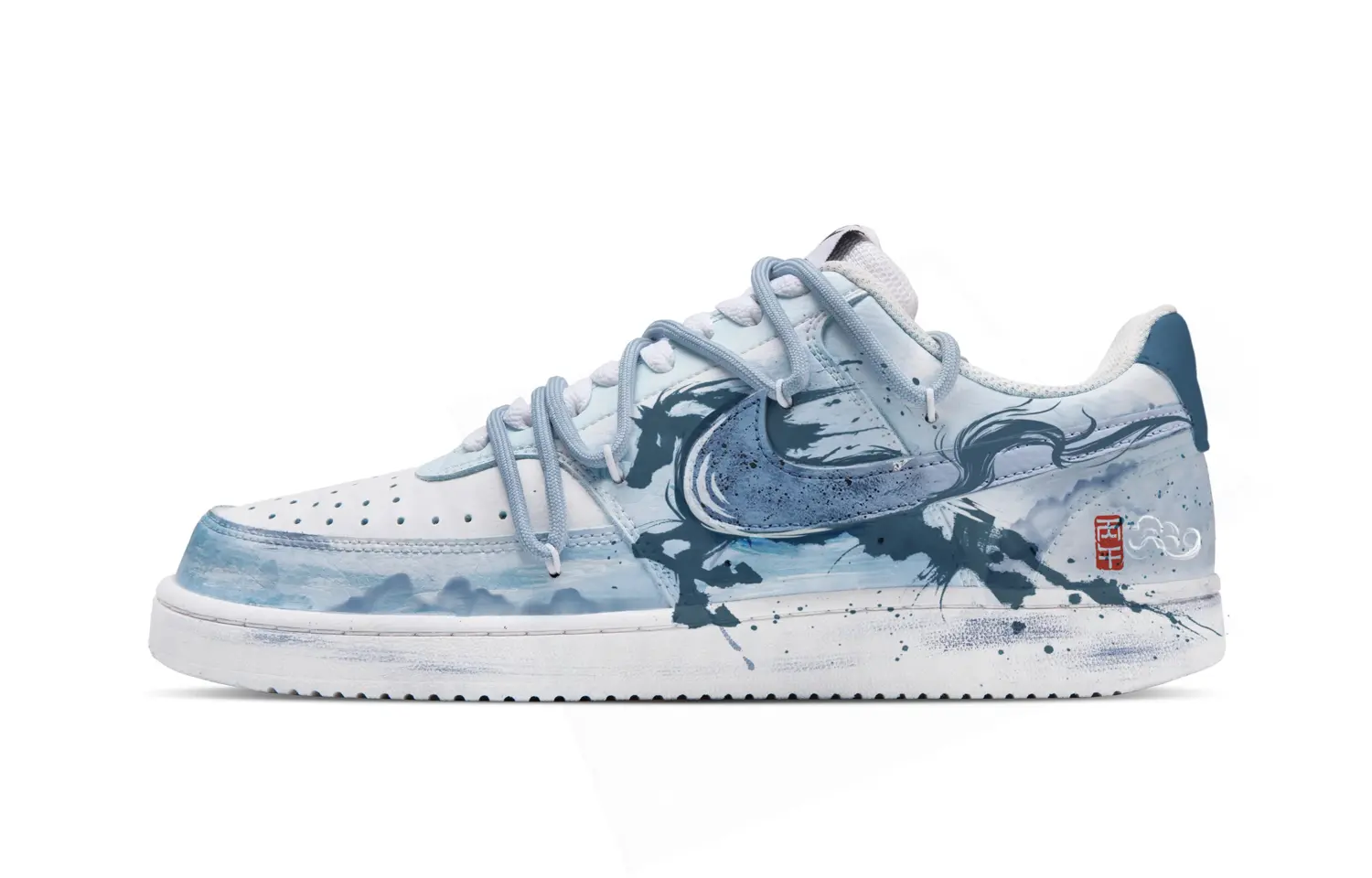 

Nike Court Vision 1 Cherry Bomb, быстрые и мощные устойчивые к истиранию низкие кроссовки для скейтбординга Unisex Blue