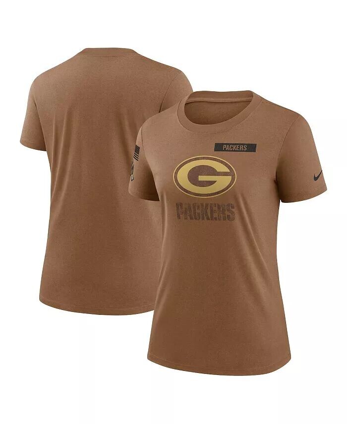 

Женская коричневая футболка Green Bay Packers 2023 Salute to Service Legend Performance Nike