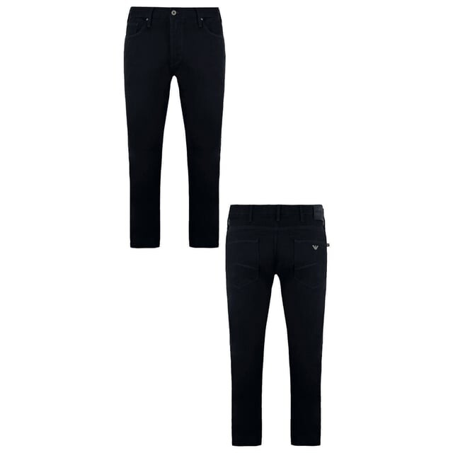 Мужские черные джинсы узкого кроя J06 Emporio Armani, черный — фото 3