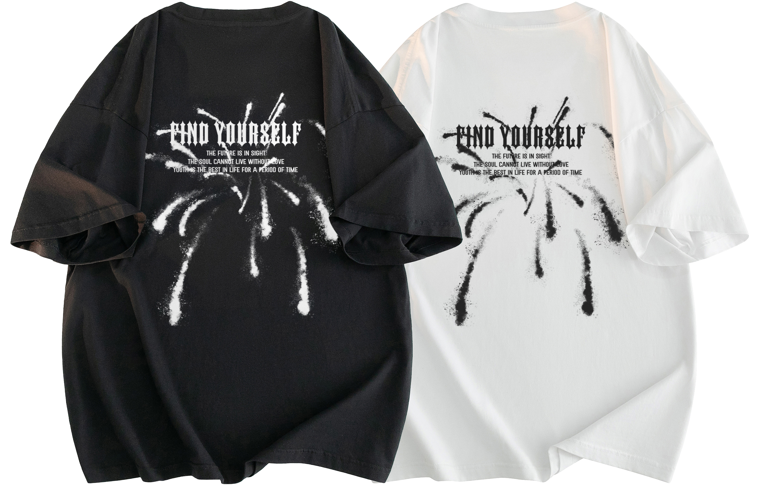 

Футболка унисекс, 2 шт. в упаковке Find Yourself, White+Lemon